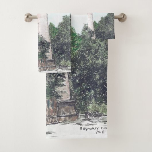 Currituck Island Lighthouse Mixed Media Bad Handdoek (Insitu)