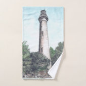 Currituck Island Lighthouse Mixed Media Bad Handdoek (Handdoek)