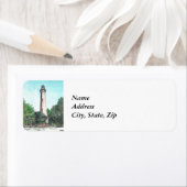 Currituck Island Lighthouse Mixed Media Etiket (Insitu)