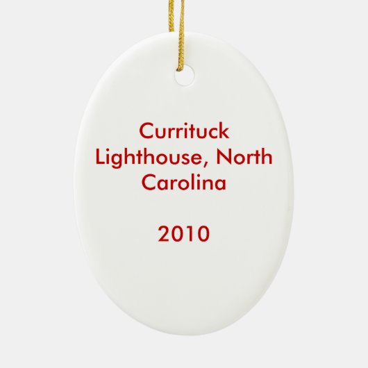 Currituck Lighthouse Keramisch Ornament (Achterkant)