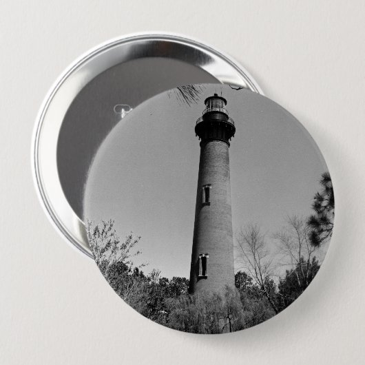 Currituck Lighthouse Ronde Button 4,0 Cm (Voorkant /achterkant)