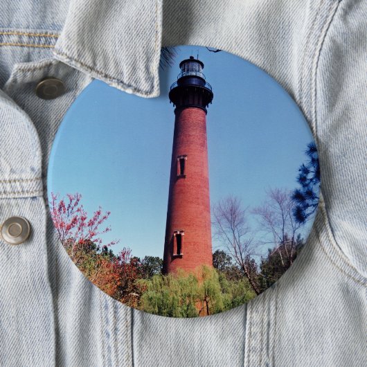 Currituck Lighthouse Ronde Button 6,0 Cm (In situ)