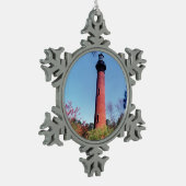 Currituck Lighthouse Tin Sneeuwvlok Ornament (Links)