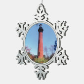 Currituck Lighthouse Tin Sneeuwvlok Ornament (Rechts)
