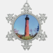 Currituck Lighthouse Tin Sneeuwvlok Ornament (Voorkant)