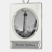 Currituck Lighthouse Verzilverd Banner Ornament (Links)