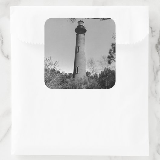 Currituck Lighthouse Vierkante Sticker (Tas)