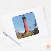 Currituck Lighthouse Vierkante Sticker (Envelop)