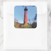 Currituck Lighthouse Vierkante Sticker (Tas)