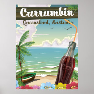 Currumbin Australia vintage poster