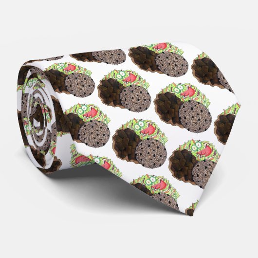 Curry Goat Rice and Peas Jamaican Caribbean Food Stropdas (Opgerold)