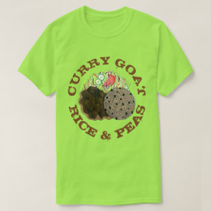 Curry Goat Rice and Peas Jamaican Caribbean Food T-shirt