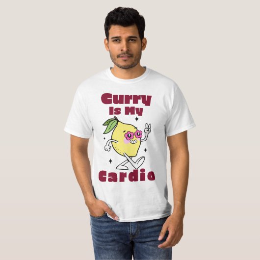 Curry Is My Cardio Curry Liefhebber T-shirt (Voorkant volledig)