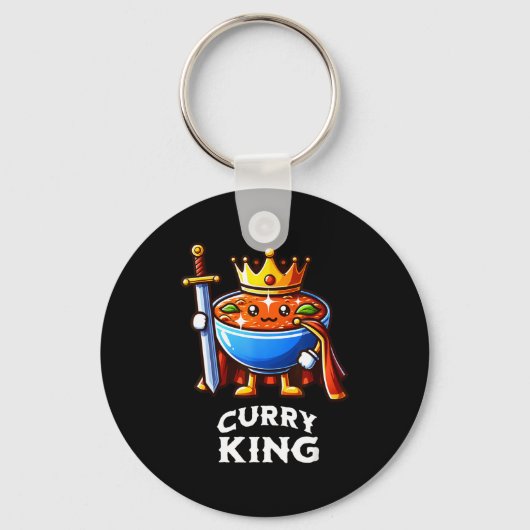 Curry King Funny Quote Curry Indian Food Lover  Sleutelhanger (Voorkant)