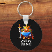 Curry King Funny Quote Curry Indian Food Lover  Sleutelhanger (Voorkant)