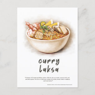 Curry Laksa Maleisië Briefkaart