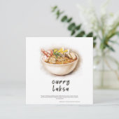 Curry Laksa Maleisië Briefkaart (Staand voorkant)