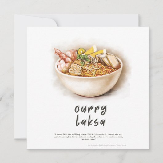 Curry Laksa Maleisië Briefkaart (Voorkant)