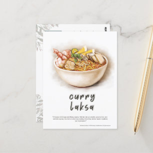 Curry Laksa Maleisië Briefkaart