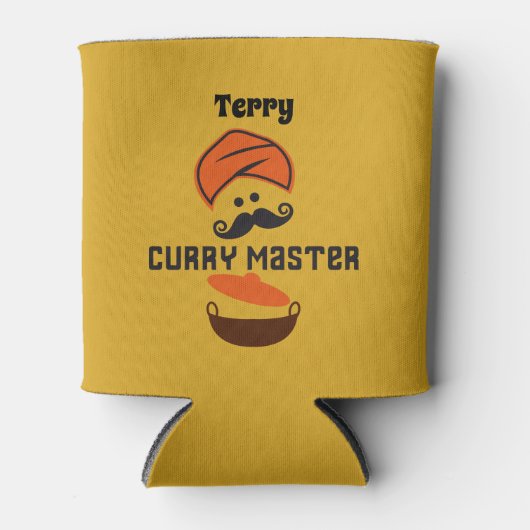 Curry Master Grappige Indiase kookkok Blikjeskoeler (Voorkant)