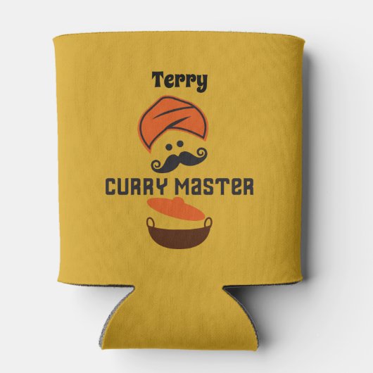 Curry Master Grappige Indiase kookkok Blikjeskoeler (Achterkant)