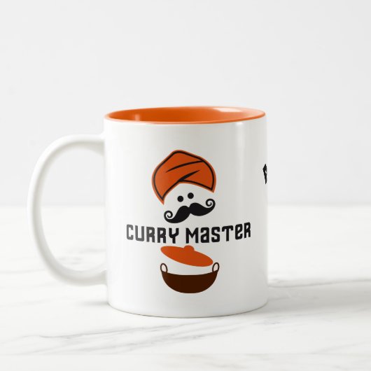 Curry Master King van de Keuken Koken Tweekleurige Koffiemok (Links)