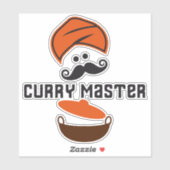 Curry Master, Liefde Koken, Spicy Hot Food Sticker (Vel)