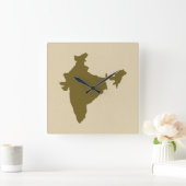Curry Spice Moods India Vierkante Klok (Huis)