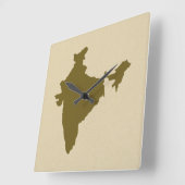 Curry Spice Moods India Vierkante Klok (Hoek)