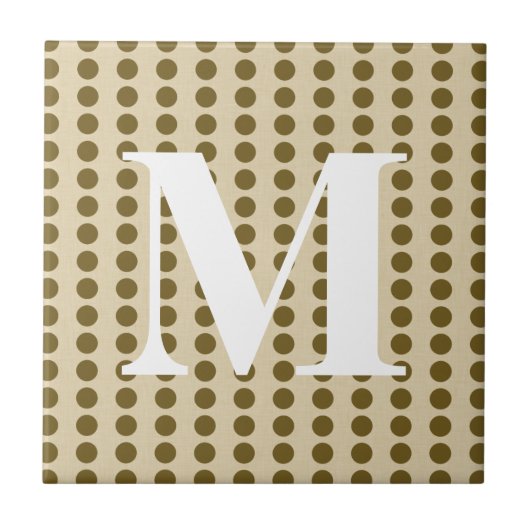 Curry Spice Moods Stippen met monogram Tegeltje (Voorkant)