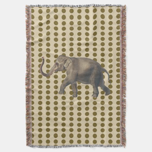 Curry Spice Moods Stippen met olifant Deken (Voorkant Verticaal)