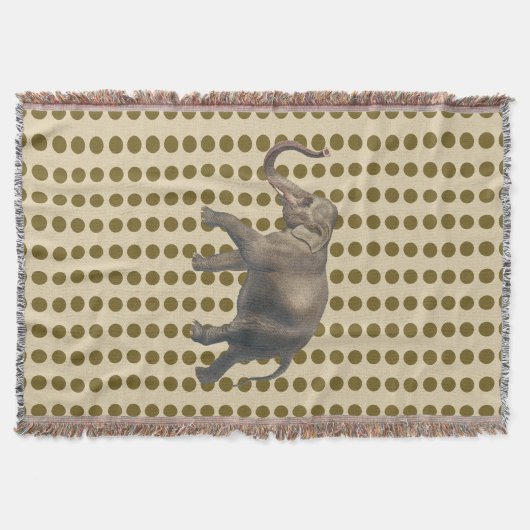 Curry Spice Moods Stippen met olifant Deken (Voorkant)