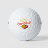 Currywurst Retro worst  frietjes Golfballen (Voorkant)