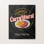 Currywurst Retro worst frietjes Legpuzzel (Verticaal)