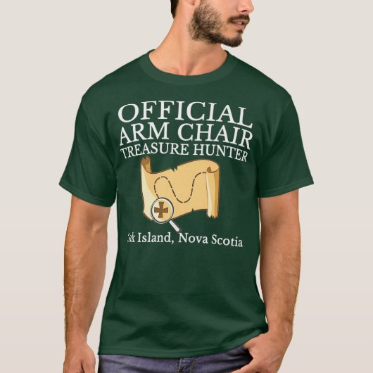 Curse van Oak Island Watcher Gift Armstoel Hunter T-shirt (Voorkant)