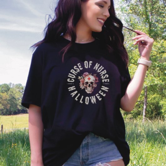 Curse van verpleegster grappige halloween t-shirt
