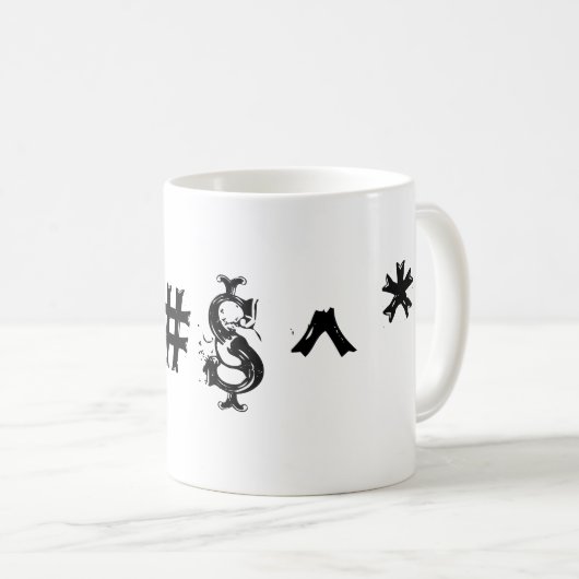 !@#$%^ Curse word cuppeth runneth over Koffiemok (Voorkant rechts)