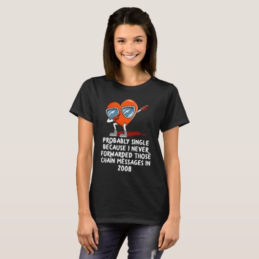 Cursed by Unsent Chain Messages Valentines Day Hu T-shirt (Voorkant volledig)