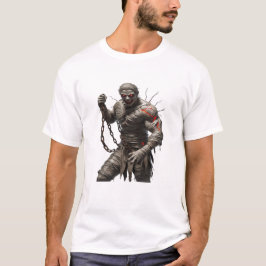 Cursed Chains Mummy - Muscular Horror Warrior Hall T-shirt