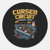Cursed Circuit Starter Pack Funny Electronics Hall Ronde Sticker (Voorkant)