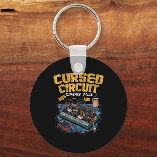 Cursed Circuit Starter Pack Funny Electronics Hall Sleutelhanger (Voorkant)