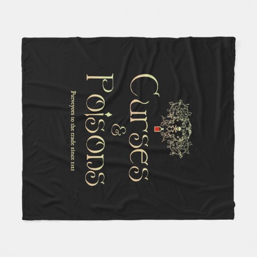 Curses en posities fleece deken (Voorkant (Horizontaal))