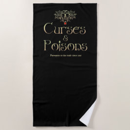 Curses en posities strandlaken