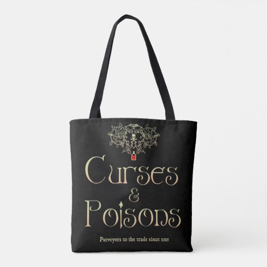 Curses en posities tote bag (Achterkant)