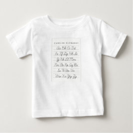 Cursief alfabet Baby-Shirt