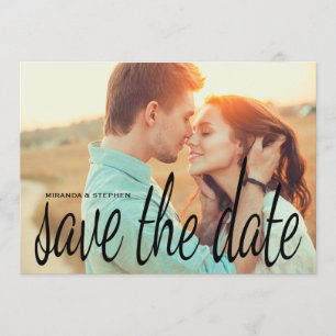Cursief beeld sparen de Datum de Fotokaart van het Save The Date