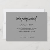 Cursief beeld sparen de Datum de Fotokaart van het Save The Date (Achterkant)