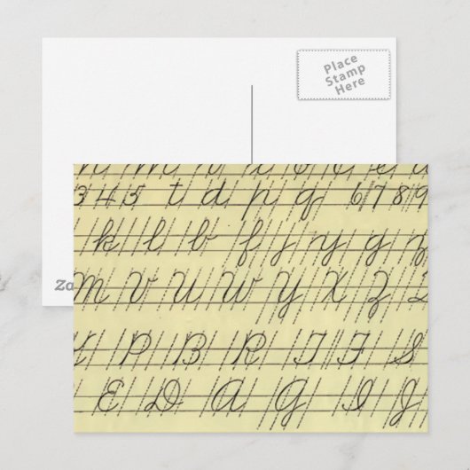 Cursief Briefkaart (Voorkant / Achterkant)