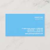 Cursief Cyaan Monogram Visitekaartje (Achterkant)