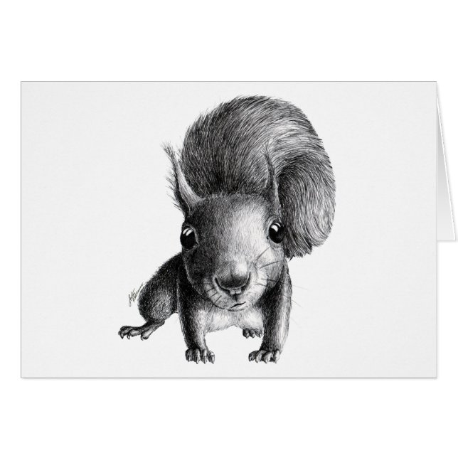 Cursief eekhoorn (Voorkant Horizontaal)